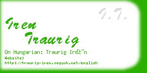 iren traurig business card